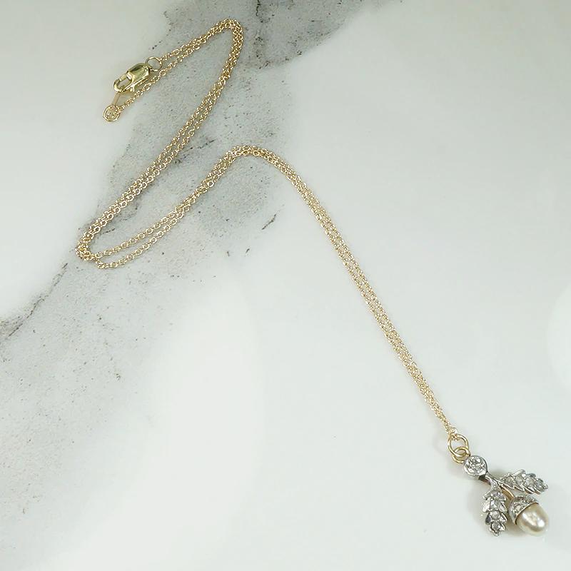 Superb Diamond Studded Acorn Pendant