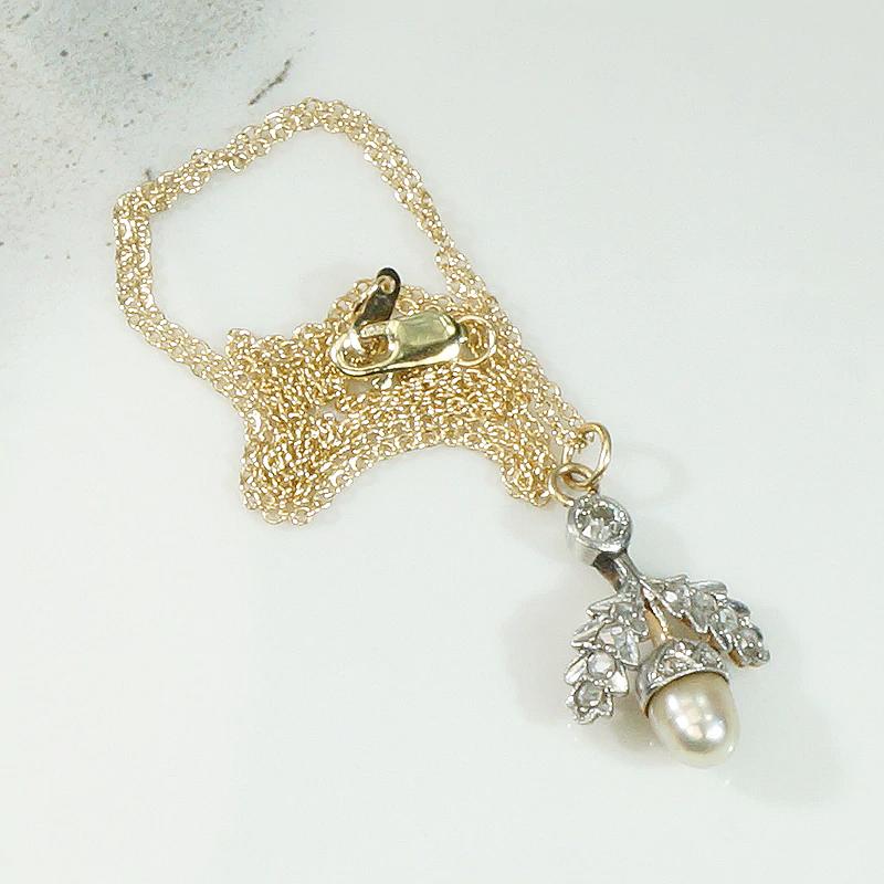 Superb Diamond Studded Acorn Pendant