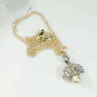 Superb Diamond Studded Acorn Pendant
