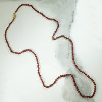Decadent Garnet & Red Cut Steel Bead Necklace