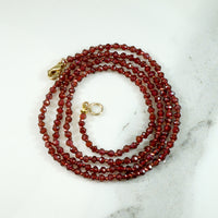 Decadent Garnet & Red Cut Steel Bead Necklace