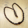 Rich Reddish-Brown Amber Barrel Beads