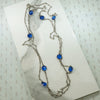 Gorgeous Blue Crystal Edwardian Station Chain