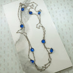 Gorgeous Blue Crystal Edwardian Station Chain