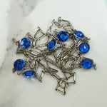 Gorgeous Blue Crystal Edwardian Station Chain