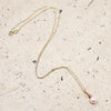 Pink Pearl Pendant with Ruby Accent