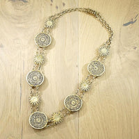 Playful Chinese Enameled Silver Filigree Necklace