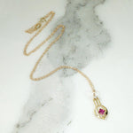 Arts & Crafts Ruby Conversion Pendant