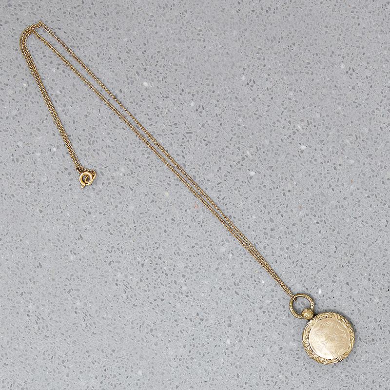 Early Victorian Engraved Gold Sheet Locket