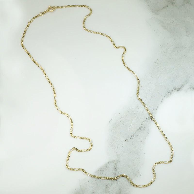 Vintage 14k Gold Petite Figaro Chain