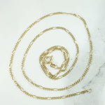 Vintage 14k Gold Petite Figaro Chain