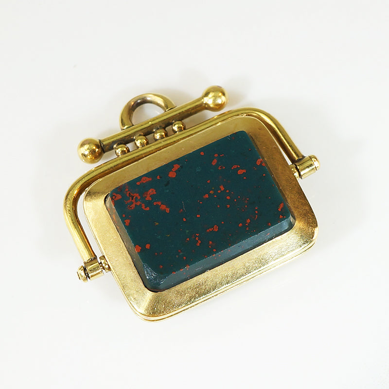 Lovely 15k Spinner Locket Fob