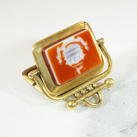 Lovely 15k Spinner Locket Fob
