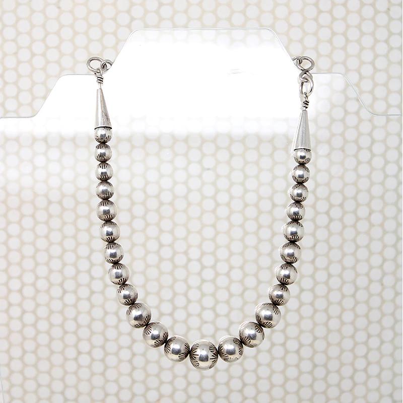 Navajo "Pearl" Sterling Beads with Rocker Stamps