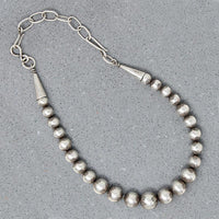 Navajo "Pearl" Sterling Beads with Rocker Stamps