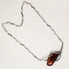 Dramatic Amber & Silver Modernist Necklace