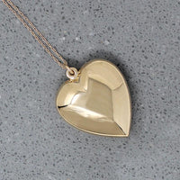 Sweet 14k Gold Puffy Heart Pendant