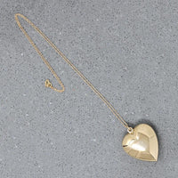 Sweet 14k Gold Puffy Heart Pendant