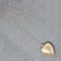 Sweet 14k Gold Puffy Heart Pendant