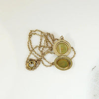 Tiny 10k Gold Pinstriped Edwardian Locket