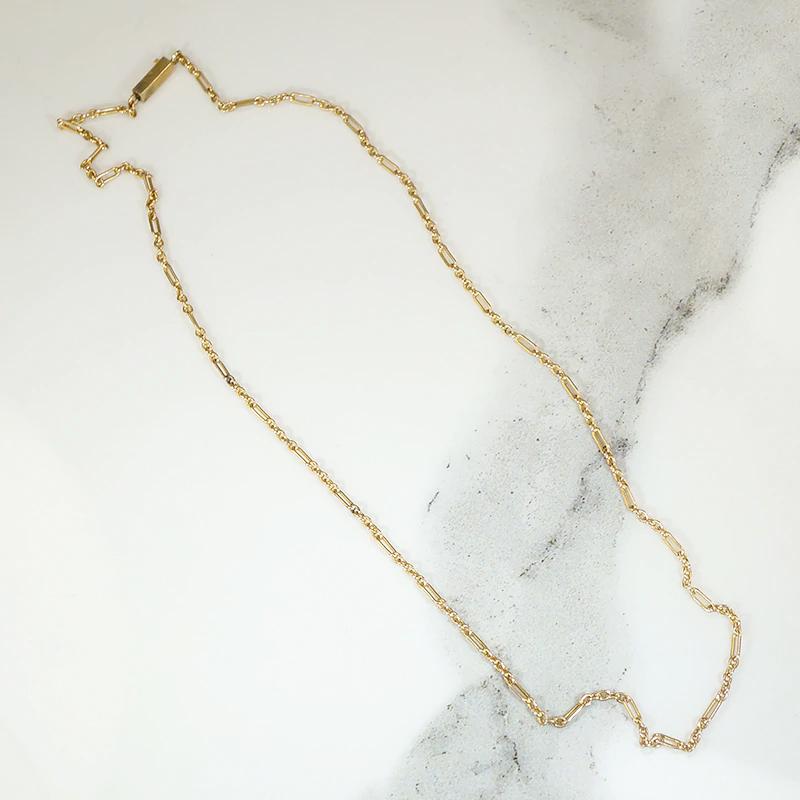 Antique 14k Yellow Gold Paperclip Chain