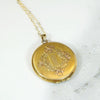 Pinstripes & Flowers 1930s Gold Filled Locket