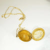 Pinstripes & Flowers 1930s Gold Filled Locket