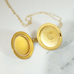 Engraved "1908" Gold Locket with Hinged Bale