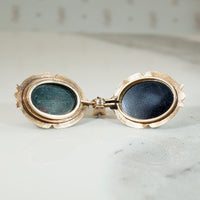 "T" for Terrific Bloodstone & Agate Gold Locket