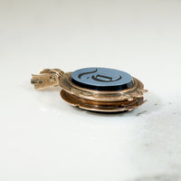 "T" for Terrific Bloodstone & Agate Gold Locket