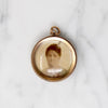 Love Token Locket with Portraits on Mother of Pearl