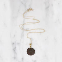 Constantine I Roman Copper Coin in Gold Necklace