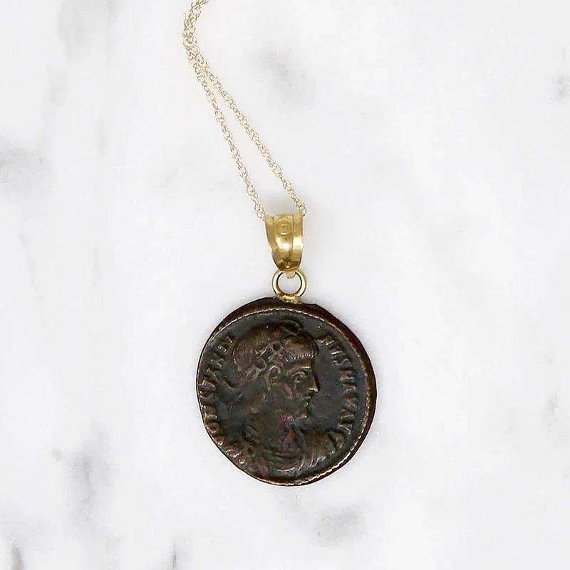 "CONSTANTINVS MAX AVG" Ancient Roman Coin Pendant