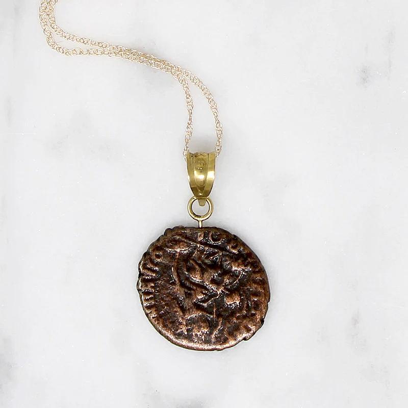 Late Roman Empire Constantius II Coin Gold Pendant