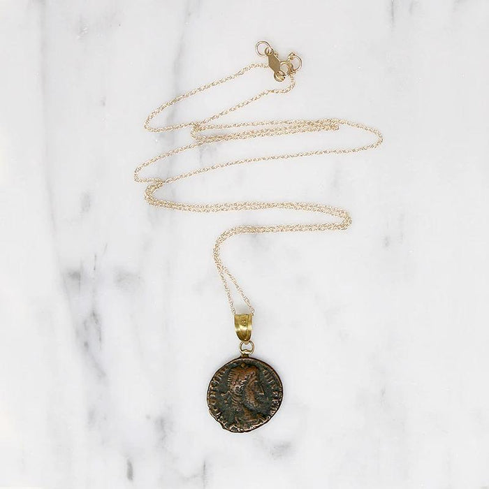 Roman Emperor Constantius II Coin Gold Necklace