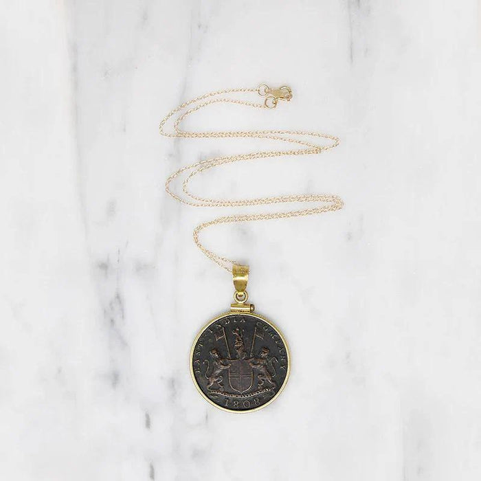 X Cash East India Co. 1808 Coin in Gold Necklace