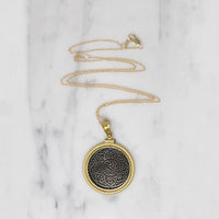 Antique Tibetan Ga-den Tangka Coin in 18k Pendant