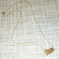 Antique Hippocampus Pendant in Gold