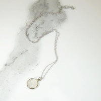 Serene Man in the Moon Moonstone Pendant