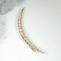 Dazzling Antique Diamond Crescent Moon Pendant