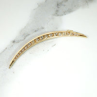 Dazzling Antique Diamond Crescent Moon Pendant