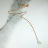 Fire & Color Tiny Opal Solitaire Pendant in Rose Gold