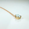 Fire & Color Tiny Opal Solitaire Pendant in Rose Gold