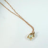 Fire & Color Tiny Opal Solitaire Pendant in Rose Gold