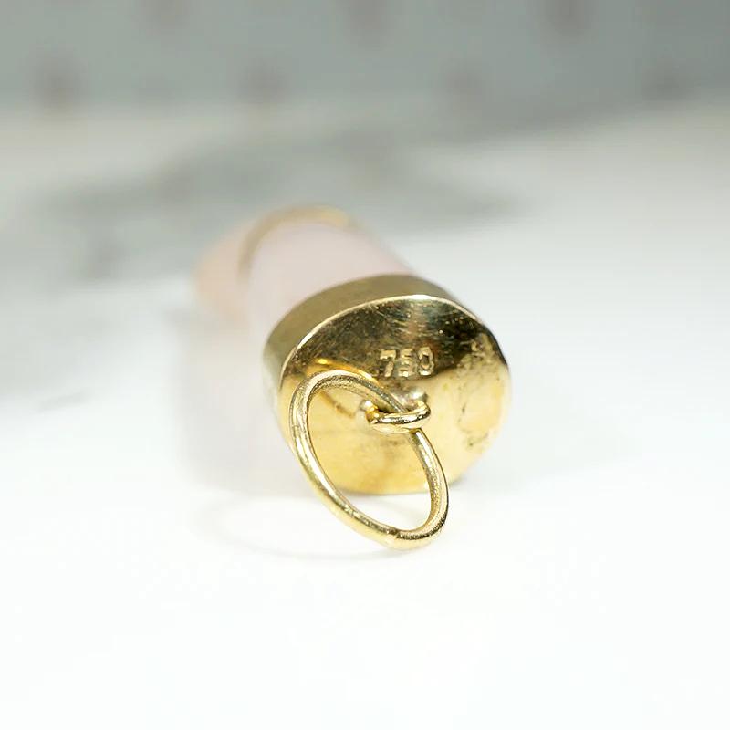 Pretty Pastel Rose Quartz Figa with 18k Fittings