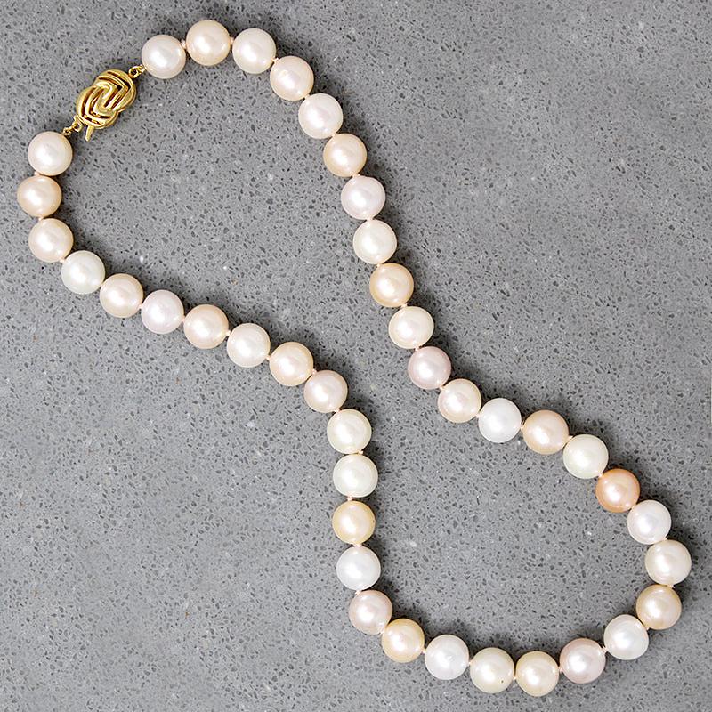 Pretty Pastel Freshwater Pearls with 18k Clasp
