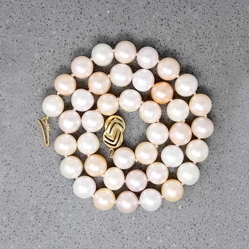 Pretty Pastel Freshwater Pearls with 18k Clasp