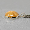 Honey-Colored Petrified Sand Dollar Pendant
