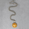 Honey-Colored Petrified Sand Dollar Pendant