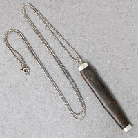 Ancient Bronze Piece Pendant with Sterling Chain